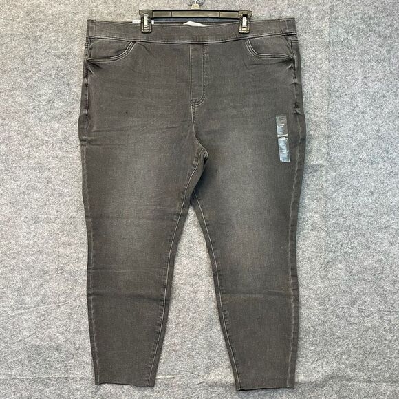 NWT SONOMA Jeans Women’s 22W Gray Comfortable Mid-Rise Jeggings Stretch Skylane - Picture 1 of 15